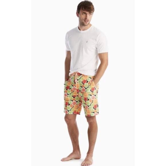 Johnnie-O Size Med Bridgetown Lemonade Board Short Swim Trunks 8.5 In $85 Orange - Picture 3 of 14